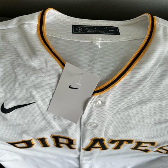 Nike Authentic Pittsburgh Pirates MLB Baseball White Jersey Mens Size Medium - Picture 3 of 5